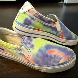 Nike Women's Court Legacy Tie-Dye Slip-On Shoes - Multicolor